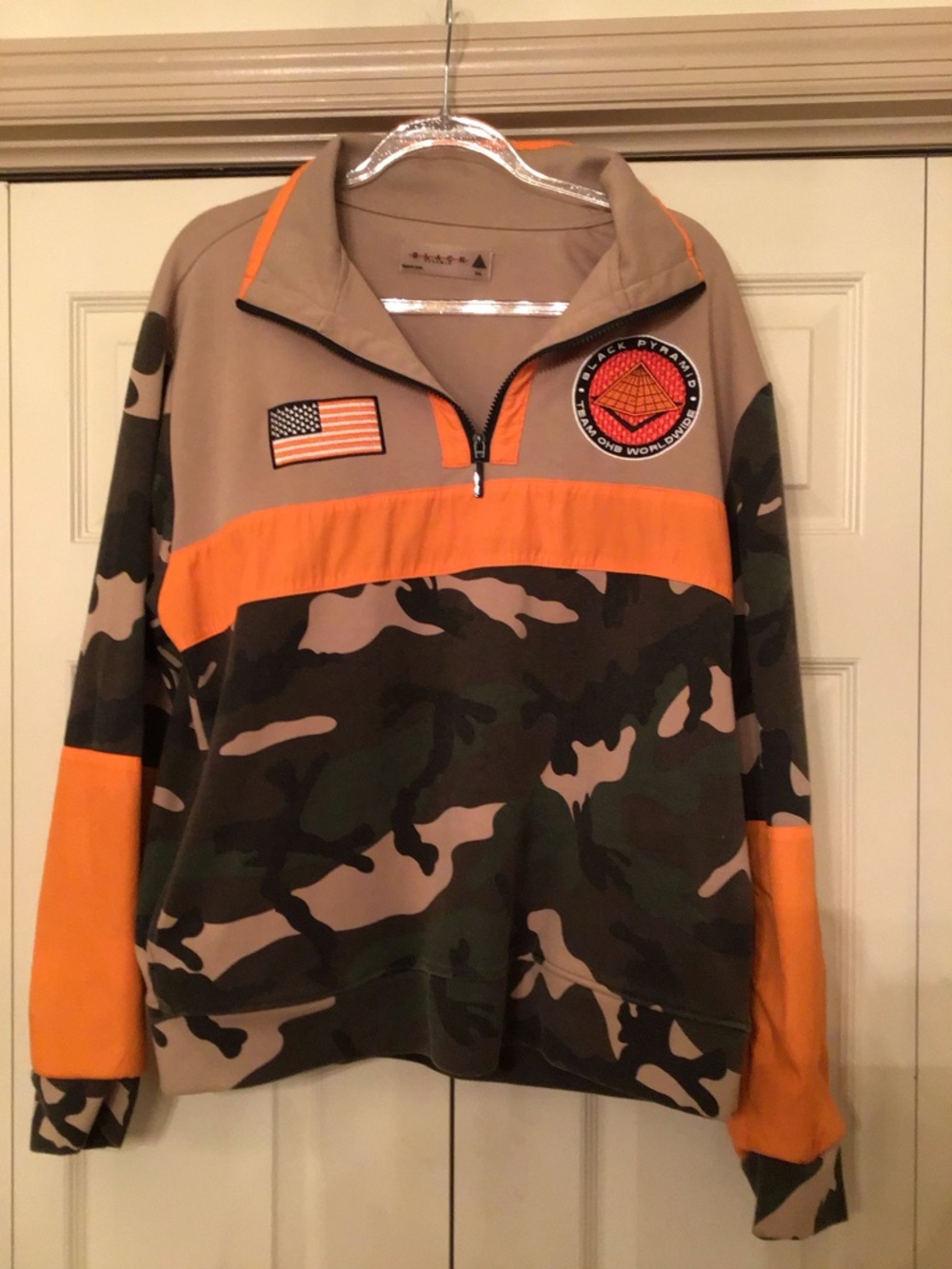 Black Pyramid Orange & Camo Pullover